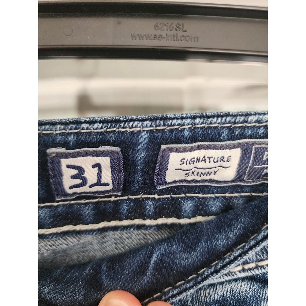 Miss Me Jeans Women's Signature Skinny Embellished Pockets Size 31 - Picture 6 of 15